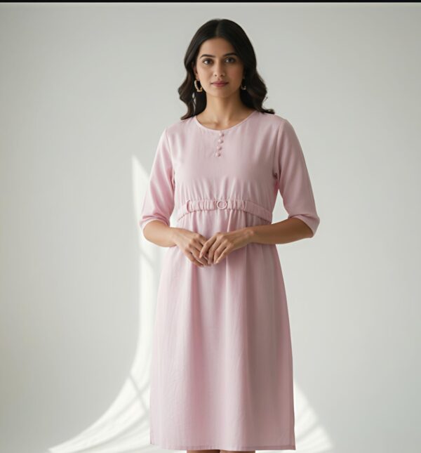 Pink Frock with belt