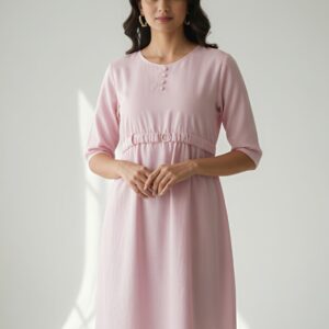 Pink Frock with belt