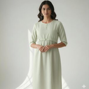 Pista Green frock with Belt