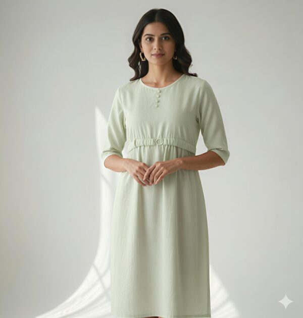 Pista Green frock with Belt