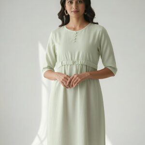 Pista Green frock with Belt