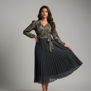 Pleated Skirt Frock