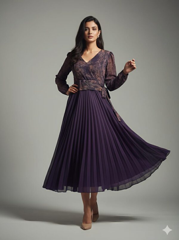 Pleated Skirt Frock