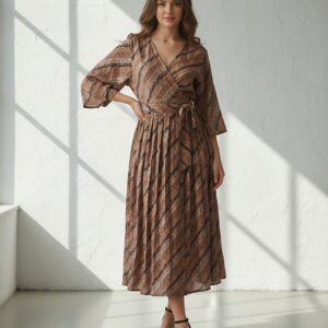 Slim-Fit Snakeskin Print Dress