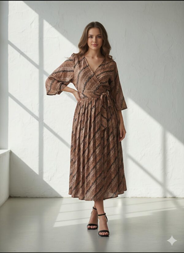 Slim-Fit Snakeskin Print Dress
