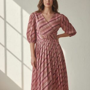 Slim-Fit Snakeskin Print Dress