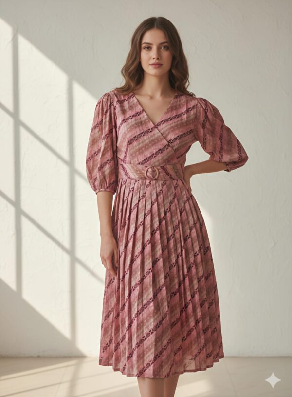 Slim-Fit Snakeskin Print Dress