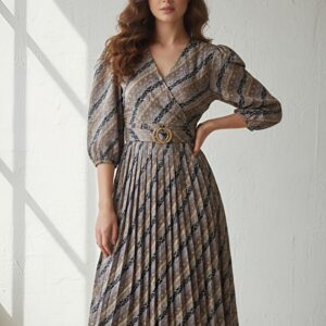 Slim-Fit Snakeskin Print Dress