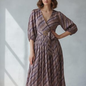 Slim-Fit Snakeskin Print Dress